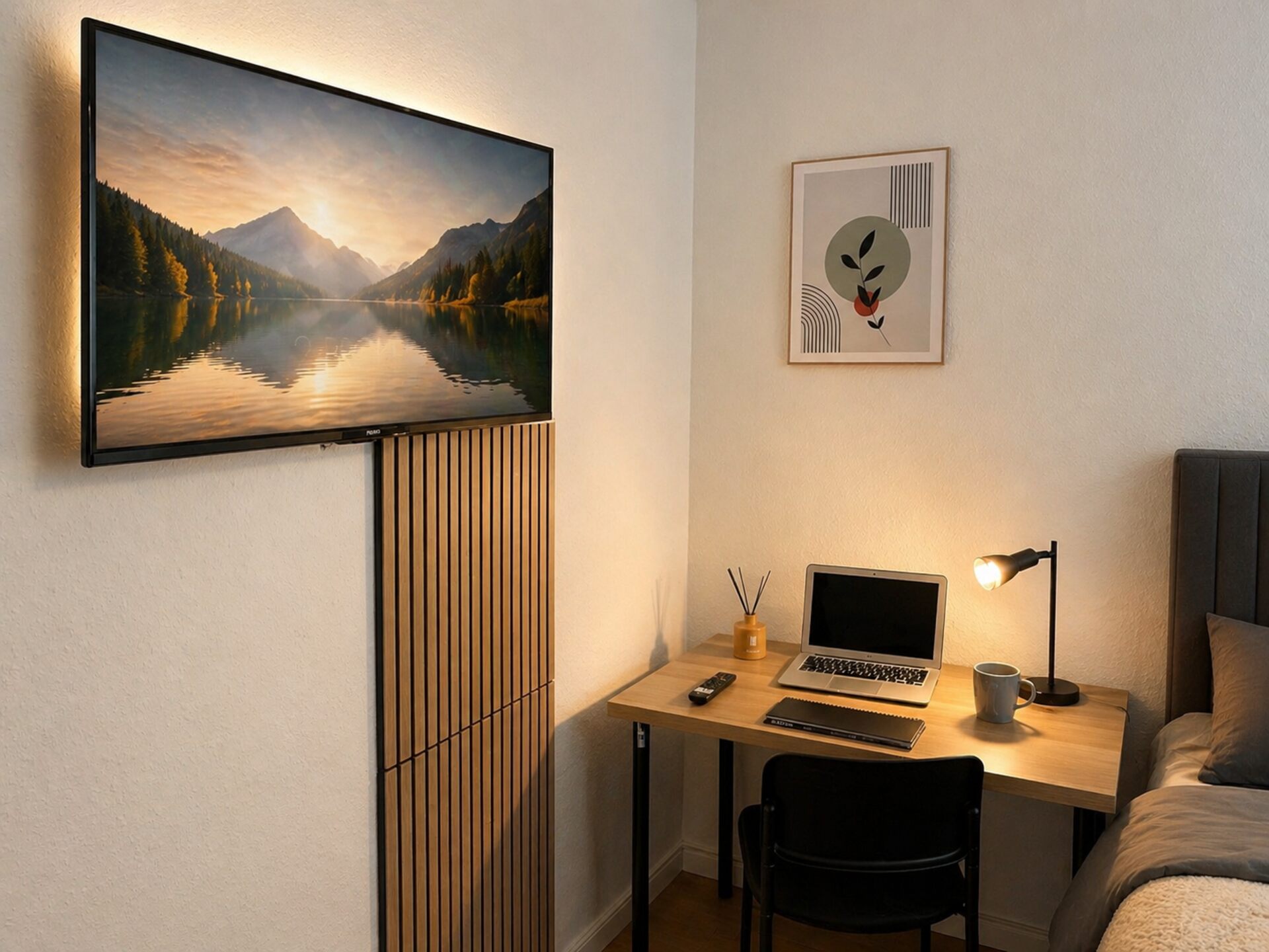 Arbeitsplatz mit Laptop in einem SHN Suites Apartment